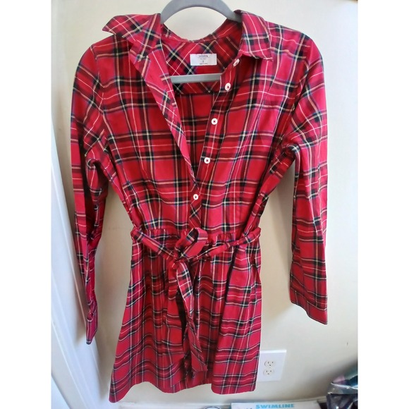 UNTUCKit Dresses & Skirts - UNTUCKit Red Plaid Long Sleeve Dress